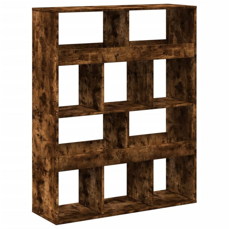 vidaXL füstös tölgy színű szerelt fa könyvespolc 100 x 33 x 125,5 cm