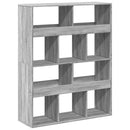 vidaXL szürke sonoma színű szerelt fa könyvespolc 100 x 33 x 125,5 cm