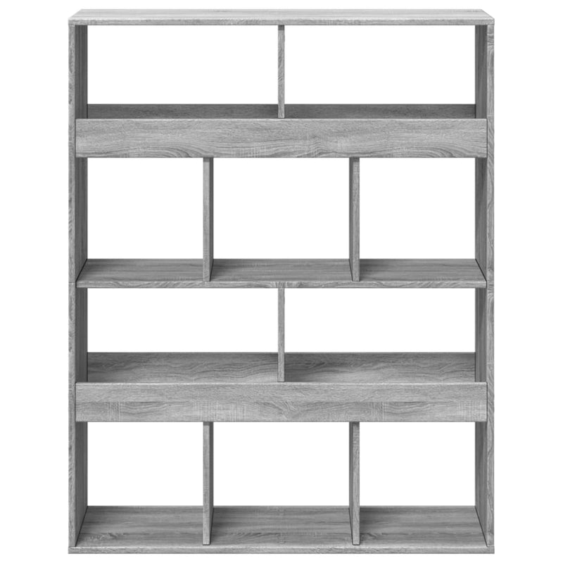 vidaXL szürke sonoma színű szerelt fa könyvespolc 100 x 33 x 125,5 cm