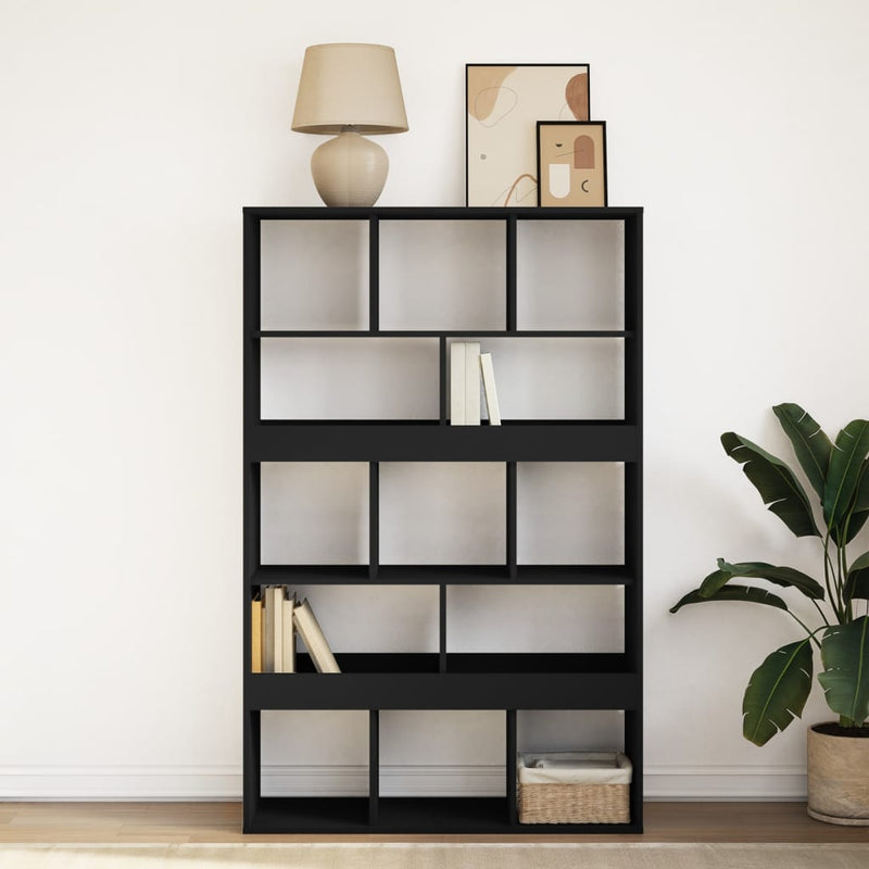 vidaXL fekete szerelt fa könyvespolc 100 x 33 x 156,5 cm