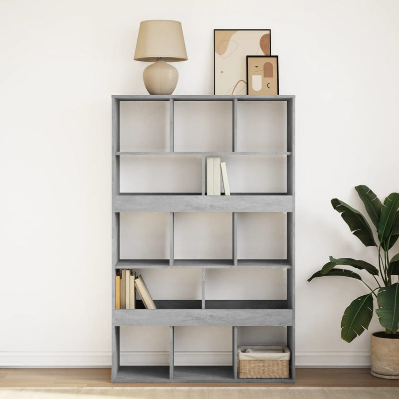 vidaXL betonszürke szerelt fa könyvespolc 100 x 33 x 156,5 cm