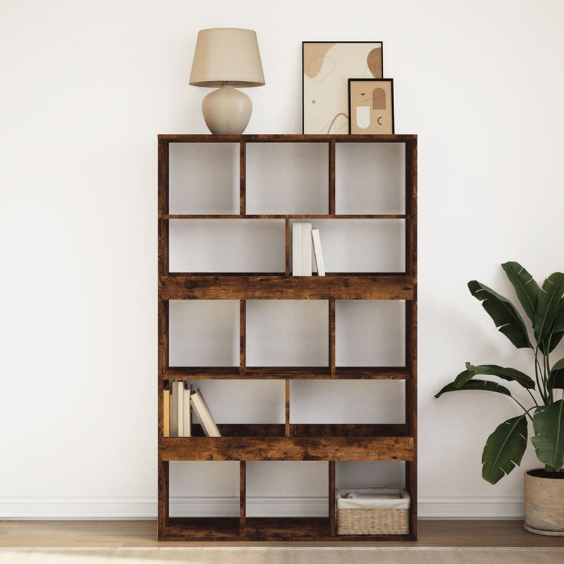 vidaXL füstös tölgy színű szerelt fa könyvespolc 100 x 33 x 156,5 cm