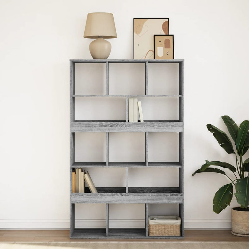 vidaXL szürke sonoma színű szerelt fa könyvespolc 100 x 33 x 156,5 cm