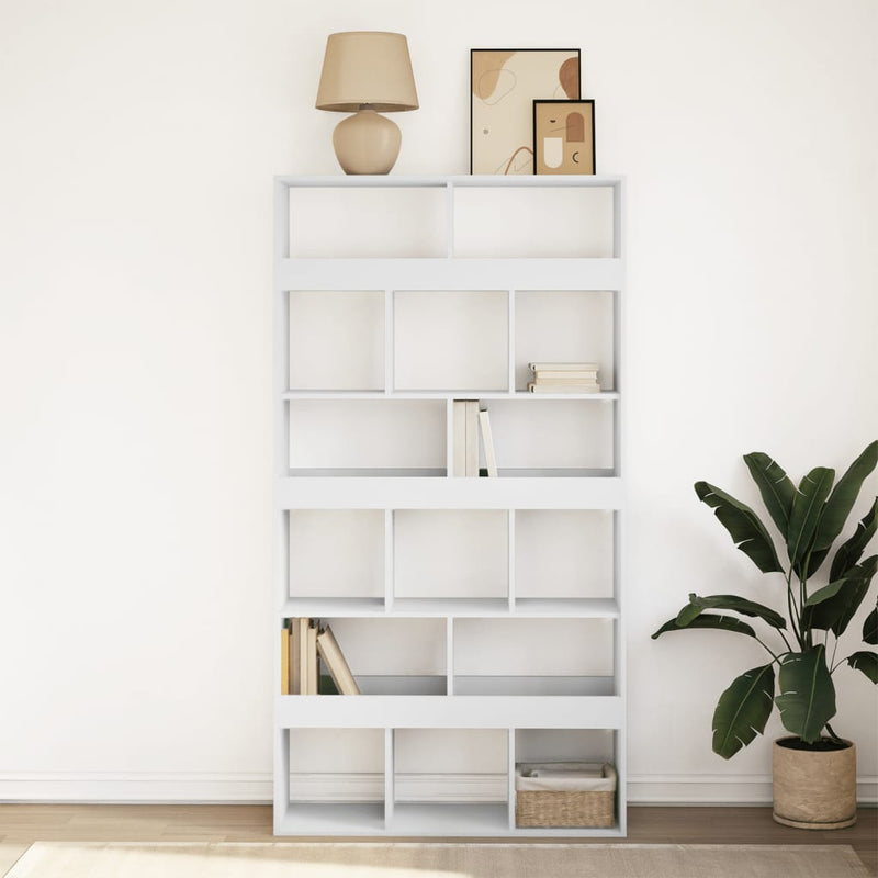 vidaXL fehér szerelt fa könyvespolc 100 x 33 x 187,5 cm