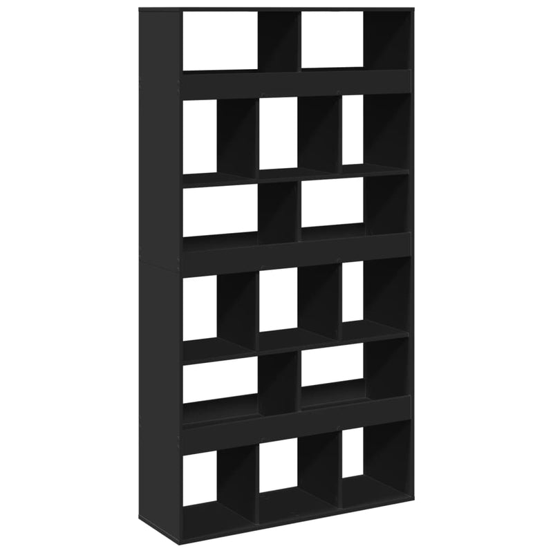 vidaXL fekete szerelt fa könyvespolc 100 x 33 x 187,5 cm