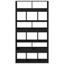 vidaXL fekete szerelt fa könyvespolc 100 x 33 x 187,5 cm