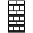 vidaXL fekete szerelt fa könyvespolc 100 x 33 x 187,5 cm