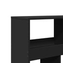 vidaXL fekete szerelt fa könyvespolc 100 x 33 x 187,5 cm