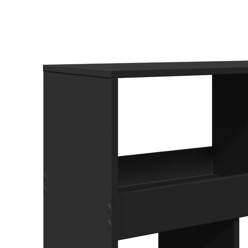 vidaXL fekete szerelt fa könyvespolc 100 x 33 x 187,5 cm