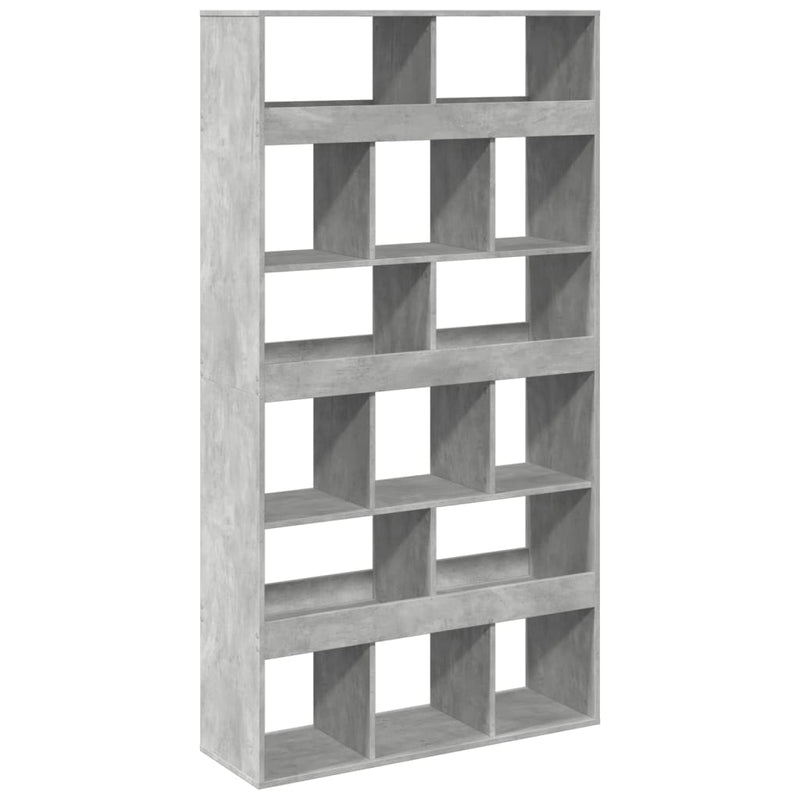 vidaXL betonszürke szerelt fa könyvespolc 100 x 33 x 187,5 cm