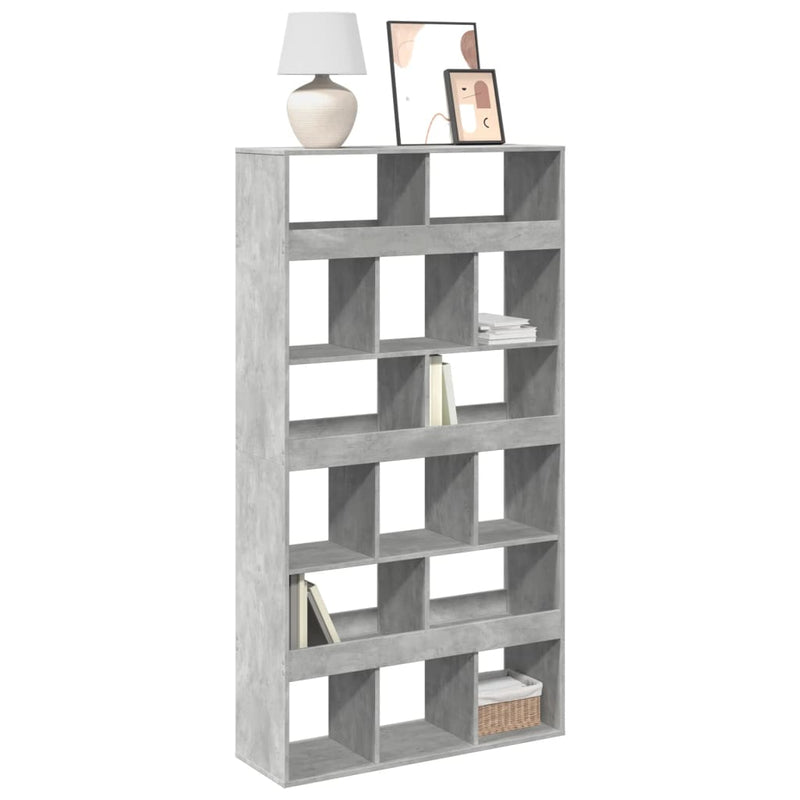 vidaXL betonszürke szerelt fa könyvespolc 100 x 33 x 187,5 cm