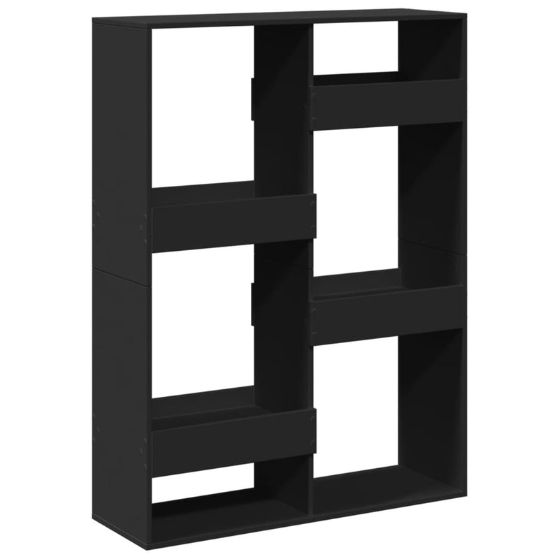 vidaXL fekete szerelt fa könyvespolc 100 x 33 x 135 cm