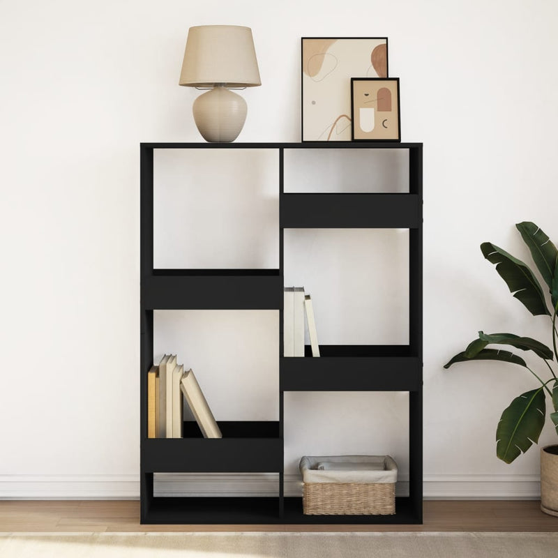 vidaXL fekete szerelt fa könyvespolc 100 x 33 x 135 cm