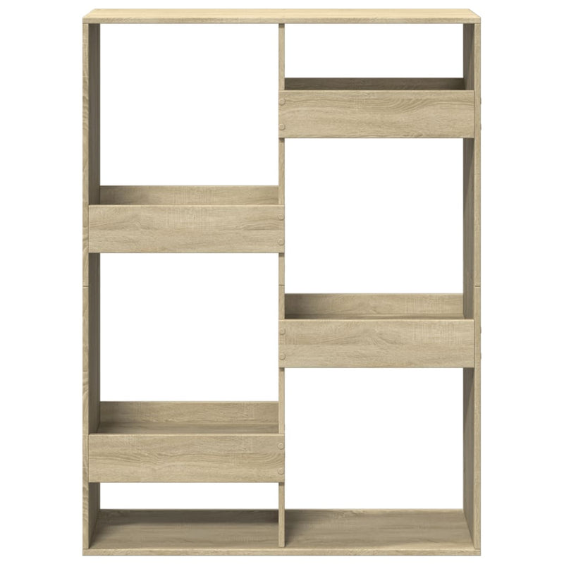 vidaXL sonoma tölgy színű szerelt fa könyvespolc 100 x 33 x 135 cm