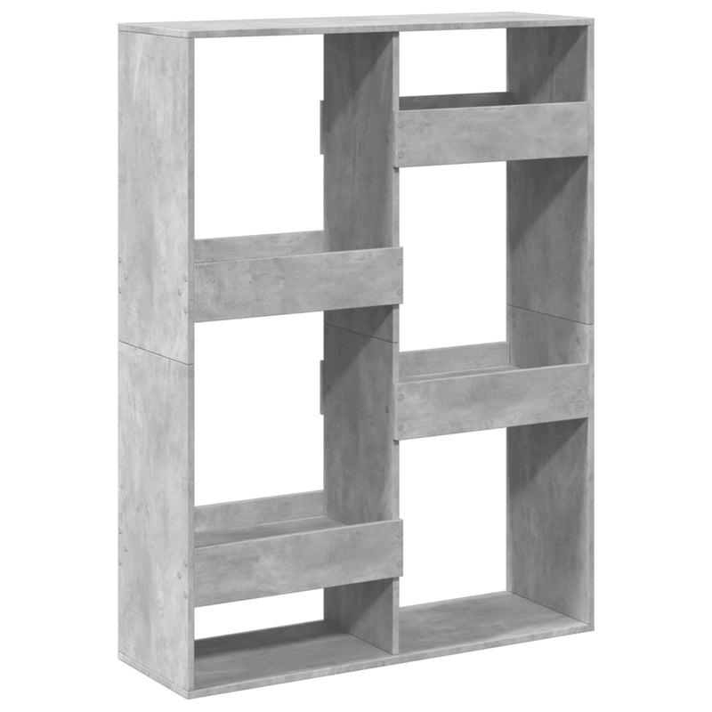 vidaXL betonszürke szerelt fa könyvespolc 100 x 33 x 135 cm