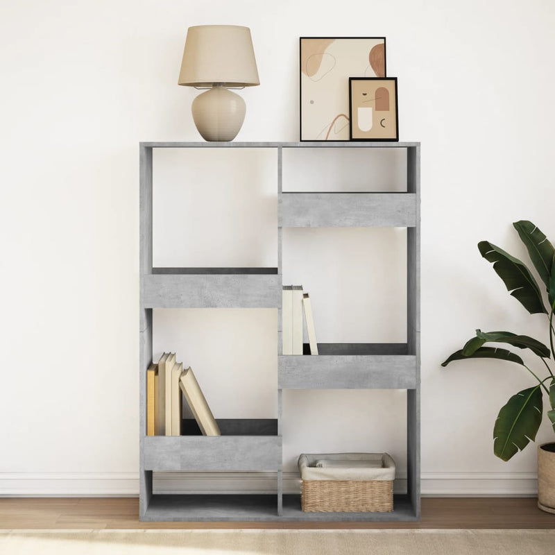 vidaXL betonszürke szerelt fa könyvespolc 100 x 33 x 135 cm