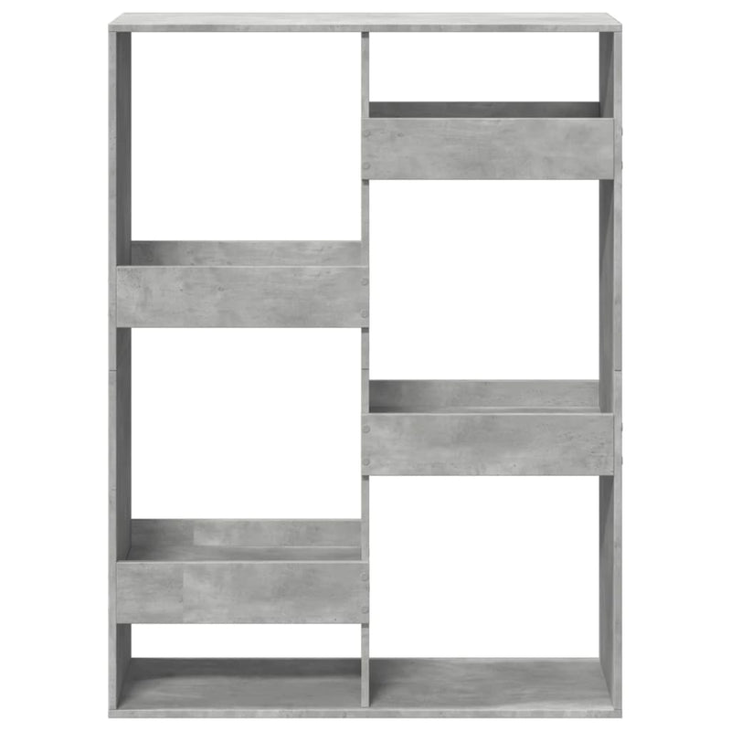 vidaXL betonszürke szerelt fa könyvespolc 100 x 33 x 135 cm