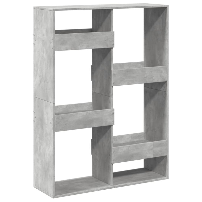 vidaXL betonszürke szerelt fa könyvespolc 100 x 33 x 135 cm