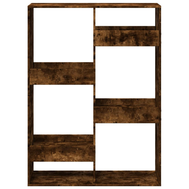 vidaXL füstös tölgy színű szerelt fa könyvespolc 100 x 33 x 135 cm