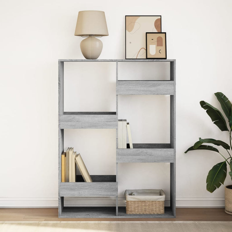 vidaXL szürke sonoma színű szerelt fa könyvespolc 100 x 33 x 135 cm