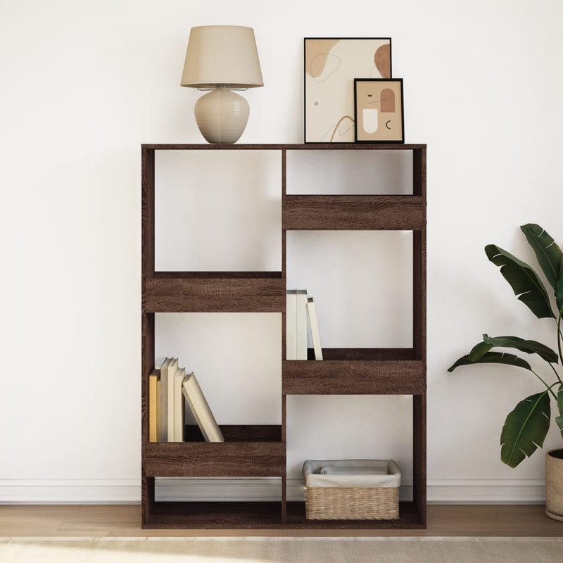 vidaXL barna tölgy színű szerelt fa könyvespolc 100 x 33 x 135 cm