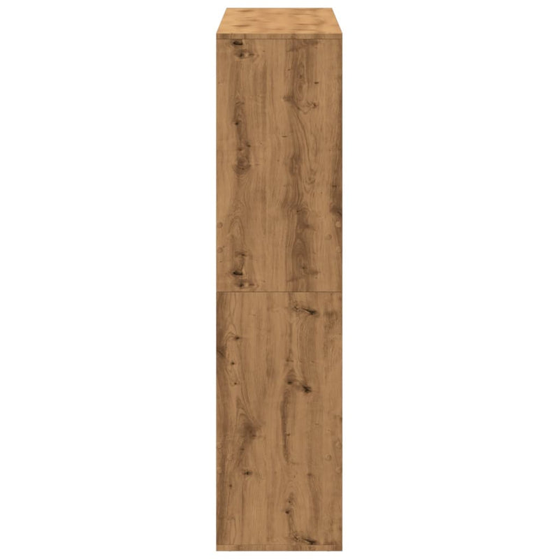 vidaXL kézműves tölgy színű szerelt fa könyvespolc 100 x 33 x 135 cm