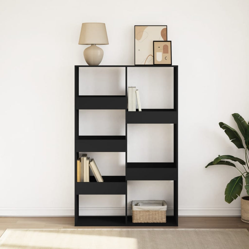vidaXL fekete szerelt fa könyvespolc 100 x 33 x 155,5 cm