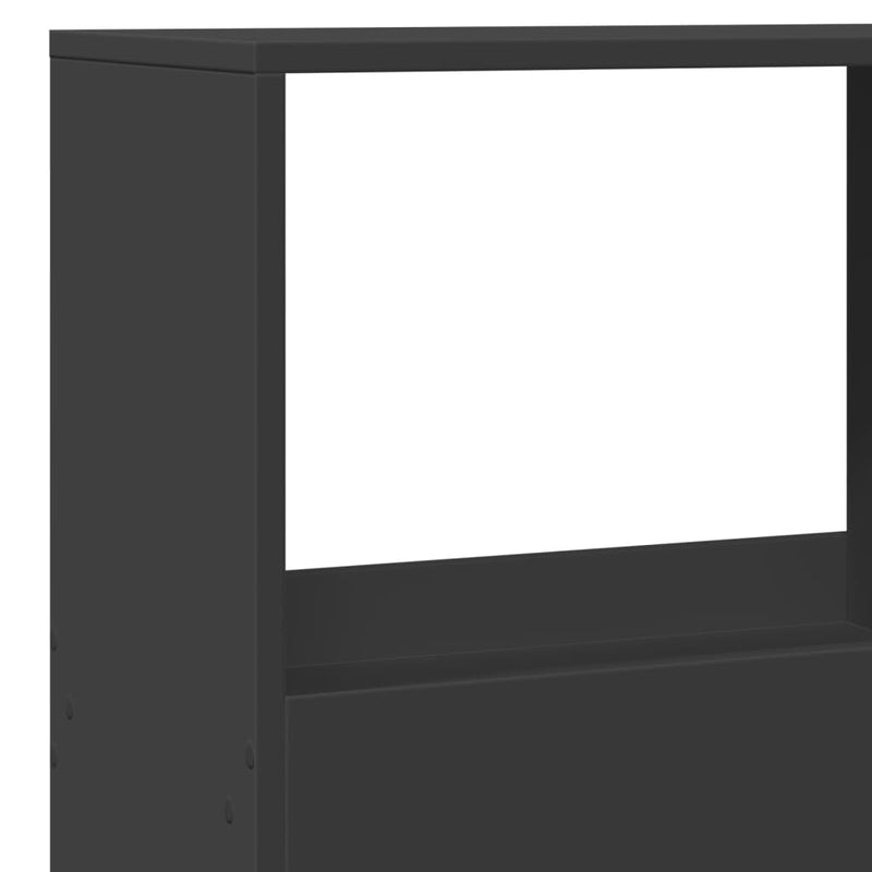 vidaXL fekete szerelt fa könyvespolc 100 x 33 x 155,5 cm