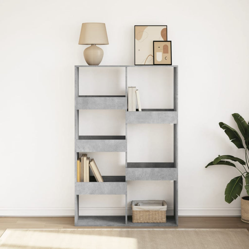 vidaXL betonszürke szerelt fa könyvespolc 100 x 33 x 155,5 cm