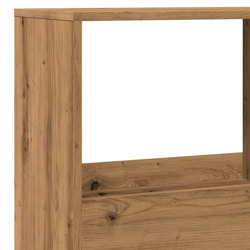 vidaXL kézműves tölgy színű szerelt fa könyvespolc 100 x 33 x 155,5 cm