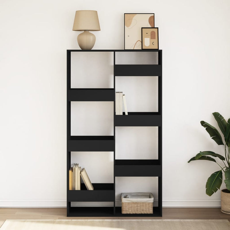 vidaXL fekete szerelt fa könyvespolc 100 x 33 x 175 cm