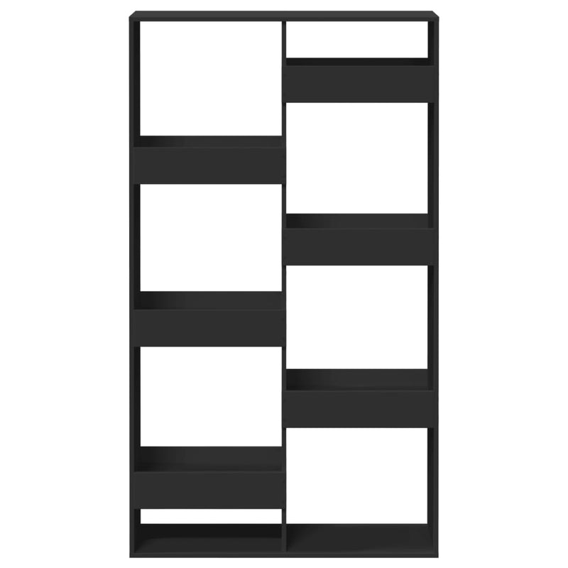 vidaXL fekete szerelt fa könyvespolc 100 x 33 x 175 cm