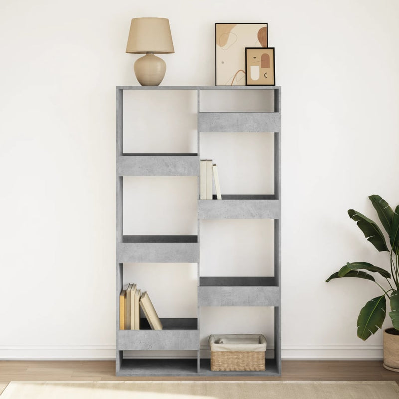 vidaXL betonszürke szerelt fa könyvespolc 100 x 33 x 175 cm