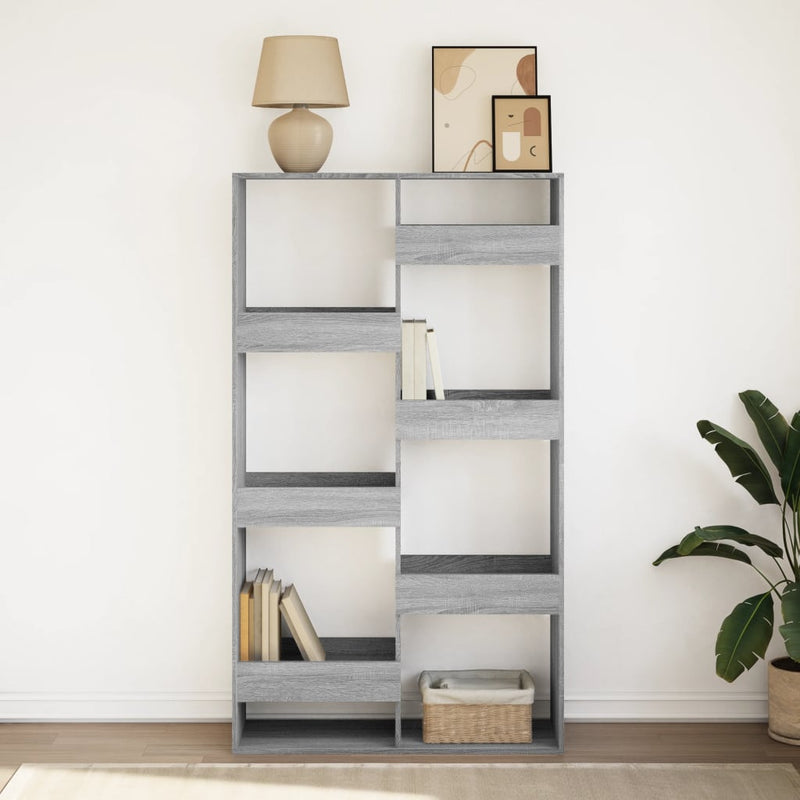vidaXL szürke sonoma színű szerelt fa könyvespolc 100 x 33 x 175 cm