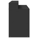 vidaXL fekete szerelt fa íróasztal LED-világítással 120 x 55 x 91 cm