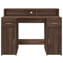 vidaXL barna tölgy színű szerelt fa íróasztal LED-ekkel 120x55x91 cm