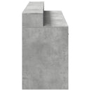 vidaXL betonszürke szerelt fa íróasztal LED-világítással 160x55x91 cm