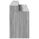 vidaXL szürke sonoma színű szerelt fa íróasztal LED-ekkel 160x55x91 cm