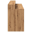 vidaXL kézműves tölgy színű szerelt fa LED-es íróasztal 160x55x91 cm