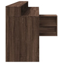 vidaXL barna tölgy színű szerelt fa íróasztal LED-ekkel 200x104x91 cm