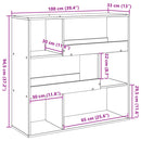 vidaXL betonszürke szerelt fa térelválasztó 100 x 33 x 94,5 cm