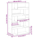 vidaXL antik fa színű szerelt fa térelválasztó 100 x 33 x 156,5 cm