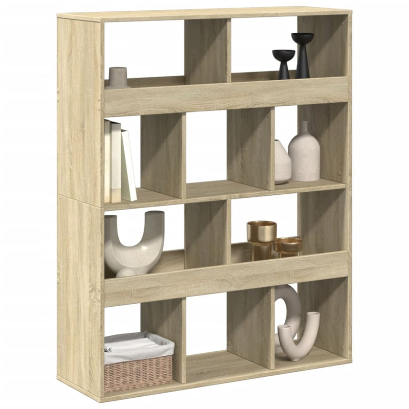 vidaXL sonoma tölgy színű szerelt fa térelválasztó 100 x 33 x 125,5 cm