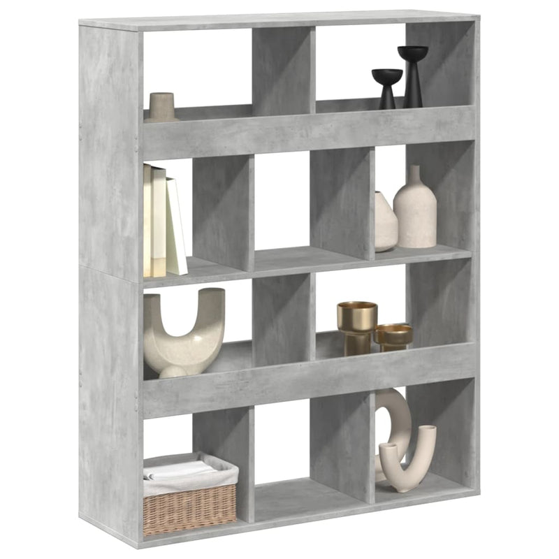 vidaXL betonszürke szerelt fa térelválasztó 100 x 33 x 125,5 cm