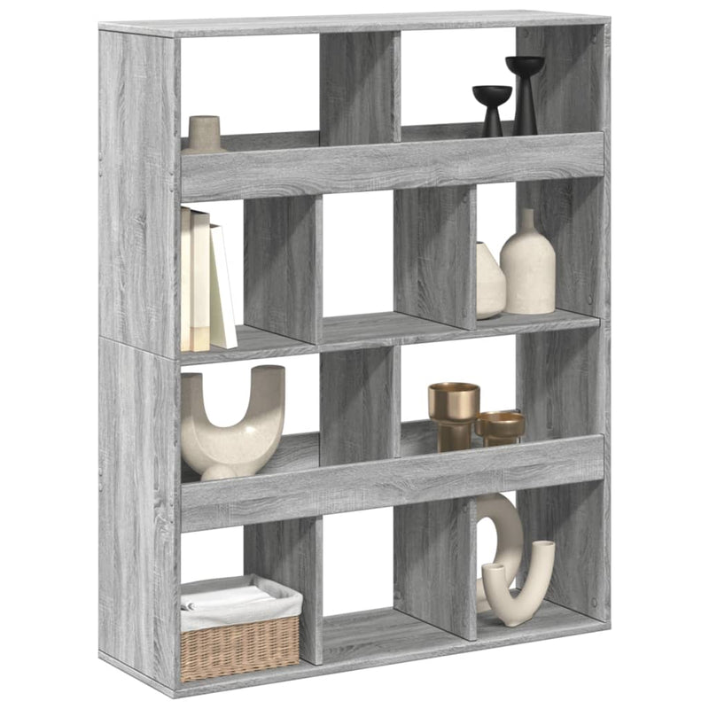 vidaXL szürke sonoma színű szerelt fa térelválasztó 100x33x125,5 cm