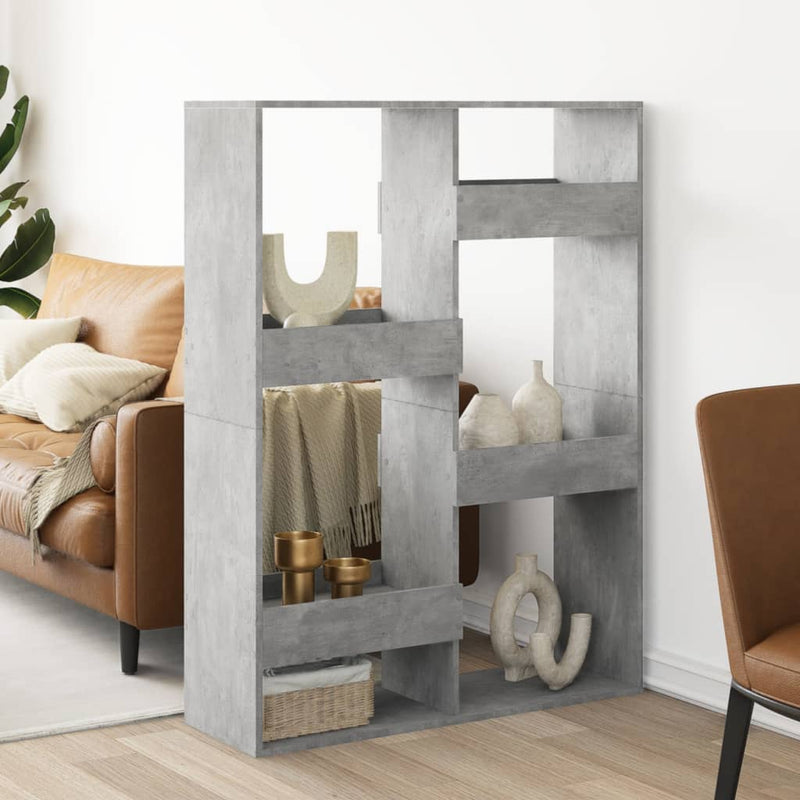 vidaXL betonszürke szerelt fa térelválasztó 100 x 33 x 135 cm