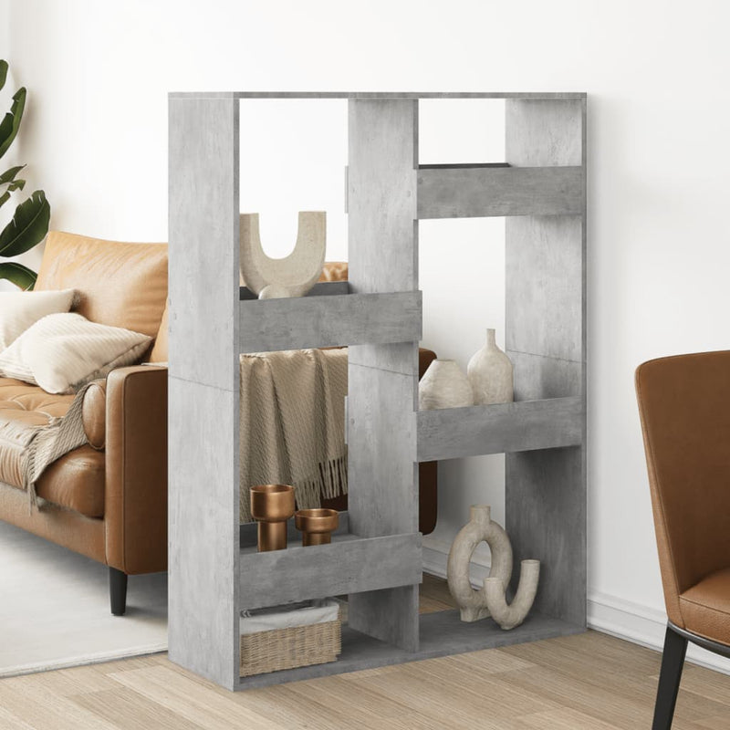vidaXL betonszürke szerelt fa térelválasztó 100 x 33 x 135 cm