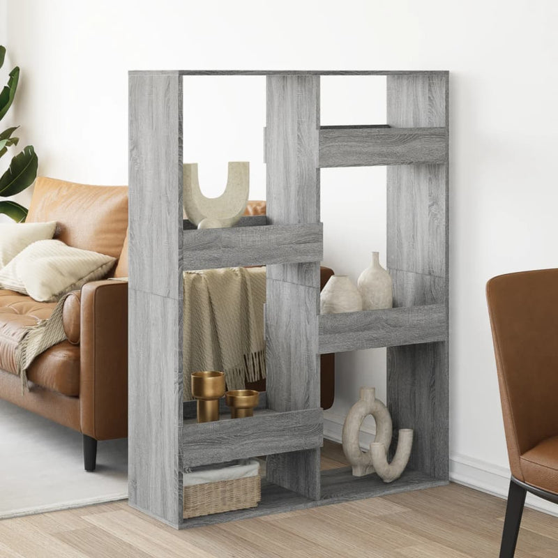 vidaXL szürke sonoma színű szerelt fa térelválasztó 100 x 33 x 135 cm
