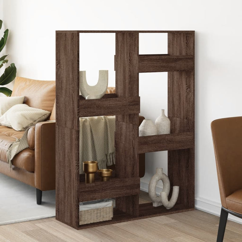 vidaXL barna tölgy színű szerelt fa térelválasztó 100 x 33 x 135 cm