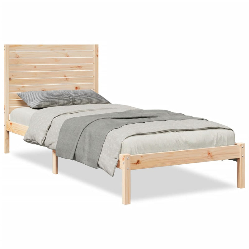 vidaXL tömör fa extra hosszú ágykeret matrac nélkül 90 x 210 cm